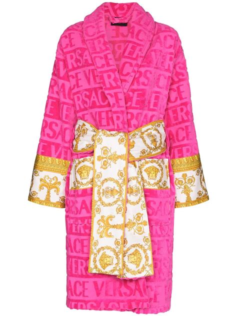 cotton women versace robe|Versace baroque robe.